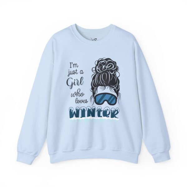 Winter Love Women Sweatshirt, Cozy Crewneck, Winter Apparel, Gift for Her, Ski Lover Sweatshirt