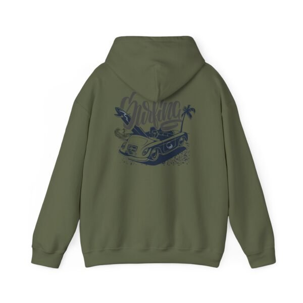 Surfing Graphic Hoodie, Unisex Heavy Blend Sweatshirt, Summer Beachwear, Gift for Surfers, Casual Streetwear, Perfect for Vacations