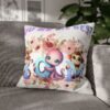 Colorful Mom' Pillowcase, Decorative Cushion Cover, Fun Mom's Room Decor, Cute Gift for Kids, Floral Animal Throw Pillow