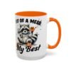 Whimsical Raccoon Coffee Mug, Cute Animal Lover Gift, Funny Quote Coffee Cup, Fun Home Decor, Perfect for Birthdays and Holidays