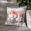 Colorful Mom' Pillowcase, Decorative Cushion Cover, Fun Mom's Room Decor, Cute Gift for Kids, Floral Animal Throw Pillow