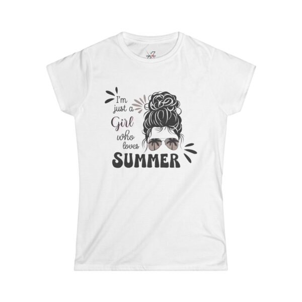 Summer Vibes Girl Tee, Women’s Softstyle Shirt, Summer T-Shirt, Gift for Friends, Summer Outfit, Cute Graphic Tee