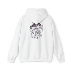 Aloha Hawaii Surf Rider Unisex Hooded Sweatshirt, Cozy Hoodie, Beachwear, Gift for Surfer, Summer Style, Adventure Apparel
