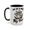 Whimsical Raccoon Coffee Mug, Cute Animal Lover Gift, Funny Quote Coffee Cup, Fun Home Decor, Perfect for Birthdays and Holidays