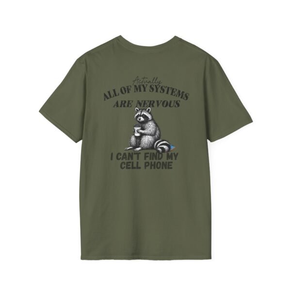 Funny Raccoon Tee, Unisex Softstyle T-Shirt, for Animal Lovers, Humorous Gift, Cute Graphic Shirt, Perfect for Casual Wear, Birthday Present