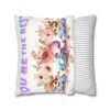 Colorful Mom' Pillowcase, Decorative Cushion Cover, Fun Mom's Room Decor, Cute Gift for Kids, Floral Animal Throw Pillow