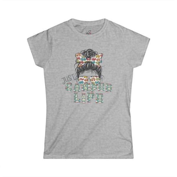 Camper Life Tee, Women's Softstyle T-shirt for Outdoor Lovers, Camping, Adventure, Travel, Gift for Nature Enthusiasts