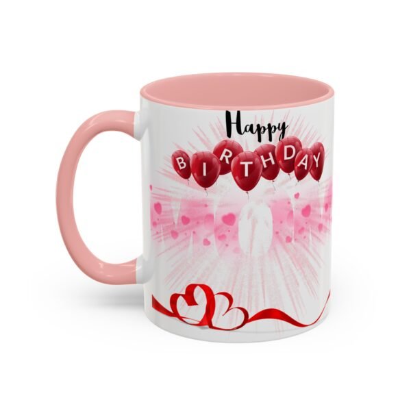Birthday Celebration Coffee Mug, Fun Pink and Red Design, Gift for Birthdays, Party Decor, Birthday Mug