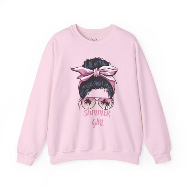 Summer Girl Crewneck Sweatshirt, Trendy Unisex Fashion, Relaxed Style, Perfect Gift for Her, Casual Wear, Beach Vibes