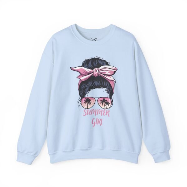 Summer Girl Crewneck Sweatshirt, Trendy Unisex Fashion, Relaxed Style, Perfect Gift for Her, Casual Wear, Beach Vibes