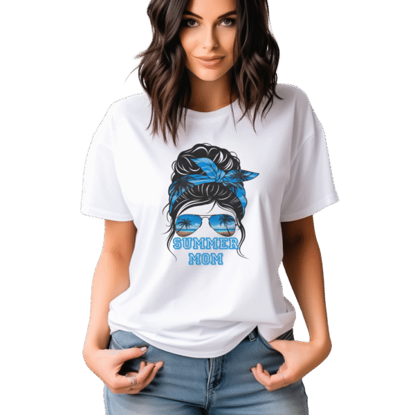 Women Summer Mom Tee, Graphic T-Shirt, Fun Summer Tee, Gift for Moms, Casual Wear, Family Vacation Shirt