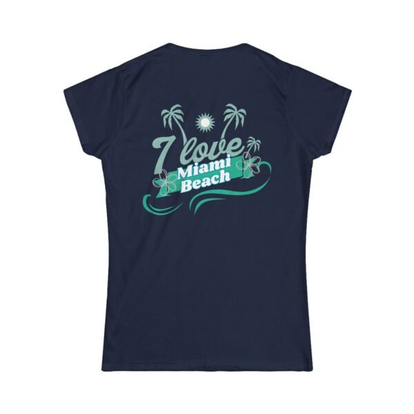 Miami Beach Love Tee, Softstyle Women's Shirt, Summer Vibes, Casual Wear, Travel Souvenir, Beach Lover Gift