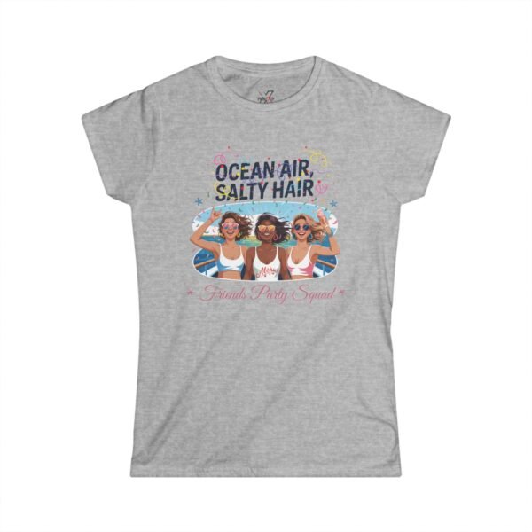 Women's Beach Vibe Tee, Ocean Air Salty Hair, Summer, Vacation, Beach Party, Fun in the Sun,  Friends Cruise Trip