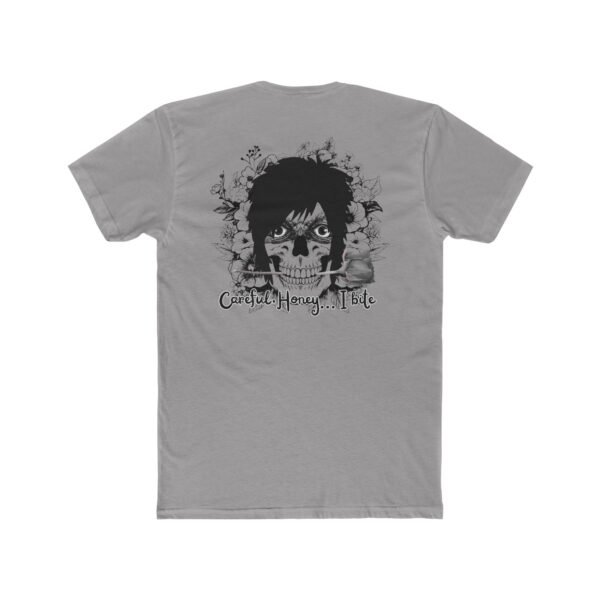 10960175822195217994_2048.jpeg Skull Graphic Unisex Tee, Careful Honey... I Bite, Boho Style, Casual Wear, Gift for Her, Music Festival, Halloween
