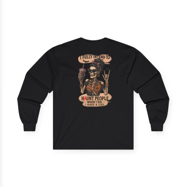 Unisex Ultra Cotton Long Sleeve Tee, Horror Graphic, Perfect for Halloween, Casual Wear, Gift for Ghost Lovers, Comfortable and Stylish