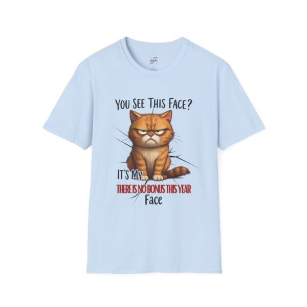 Big Funny Cat Face T-Shirt, Humorous Cat Lover Gift, Grumpy Cat Tee, Gift for Cat Owners, Birthday Apparel, Casual Wear