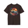 Retro Sunset Car Graphic Unisex T-Shirt, Beach Vibe Tee, Summer Style Shirt, Gift for Car Lovers, Casual Wear, Vintage Aesthetic