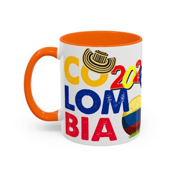 Colombia Soccer Accent Coffee Mug, 2026 World Cup Fan Gift, Sports Enthusiast Mug, Celebration Drinkware, Travel Souvenir