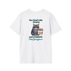 Drama Cat Unisex T-Shirt, Funny Cat Shirt, Gift for Cat Lovers, Quirky Humor Tee, Pet Lover Apparel, Cute Animal T-Shirt
