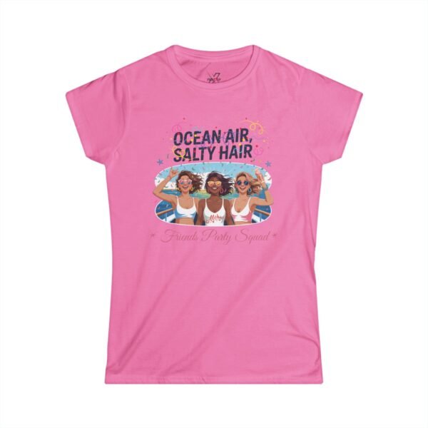 Women's Beach Vibe Tee, Ocean Air Salty Hair, Summer, Vacation, Beach Party, Fun in the Sun,  Friends Cruise Trip