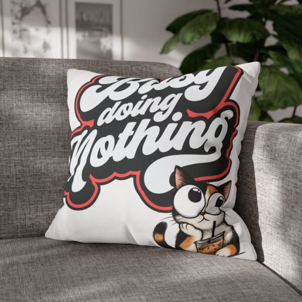 11766310192469949466_2048.jpeg Busy Doing Nothing Cat Pillowcase, Cozy Home Decor, Gift for Cat Lovers, Throw Pillow, Fun Typography Cushion Cover