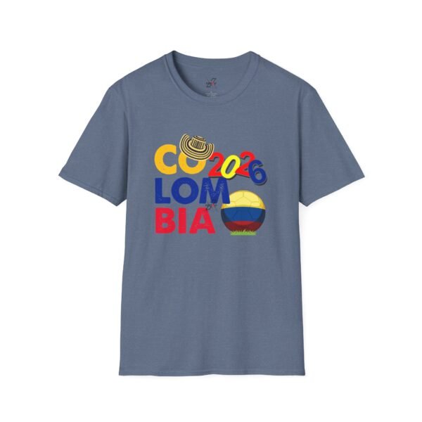 12104547347987207081_2048.jpeg Colombia National Pride T-Shirt, Unisex Softstyle Tee, Travel Souvenir Shirt, Festival Apparel, Colombian Celebration Shirt