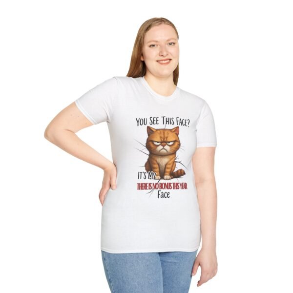 Big Funny Cat Face T-Shirt, Humorous Cat Lover Gift, Grumpy Cat Tee, Gift for Cat Owners, Birthday Apparel, Casual Wear