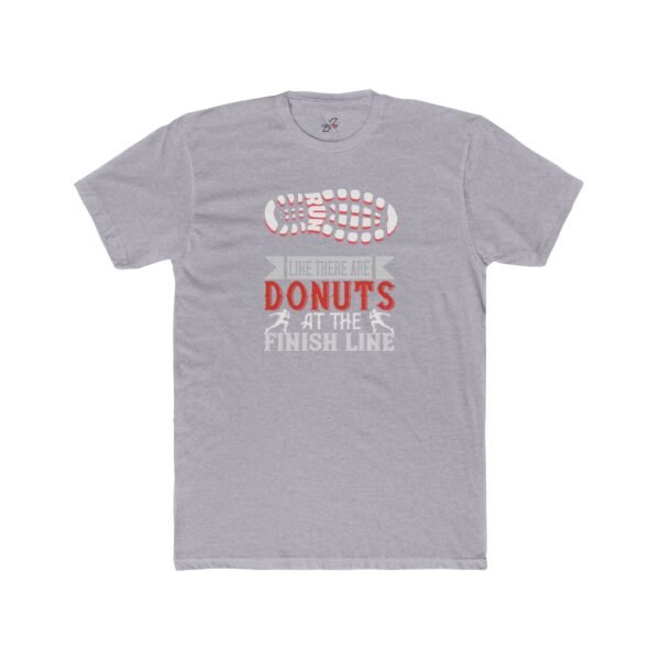 12297827519418297290_2048.jpeg Donut Finish Line Tee, Unisex Cotton Crew Shirt, Fun Running Gift, Fitness Apparel, Workout Tee, Motivational Running Shirt