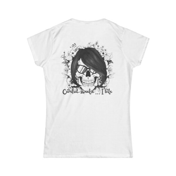 Personalized Women's Skull Graphic Tee, Perfect for Rock Fans, Casual Wear, Concerts, Halloween, An edgy style to express individuality