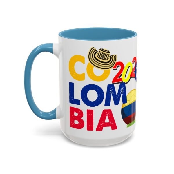 Colombia Soccer Accent Coffee Mug, 2026 World Cup Fan Gift, Sports Enthusiast Mug, Celebration Drinkware, Travel Souvenir