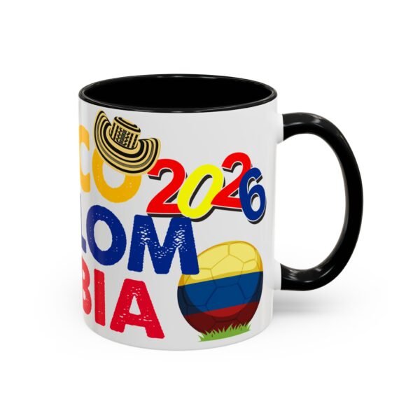 Colombia Soccer Accent Coffee Mug, 2026 World Cup Fan Gift, Sports Enthusiast Mug, Celebration Drinkware, Travel Souvenir