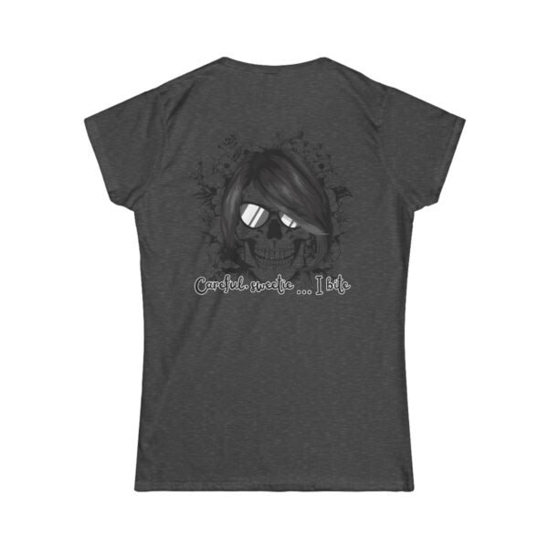 Personalized Women's Skull Graphic Tee, Perfect for Rock Fans, Casual Wear, Concerts, Halloween, An edgy style to express individuality