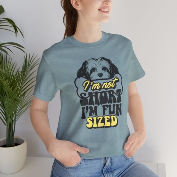 Fun-Sized Dog Lover Tee, Cute Pet T-Shirt, Gift for Dog Parents, Humorous Jersey Tee, Casual Wear for Dog Lovers