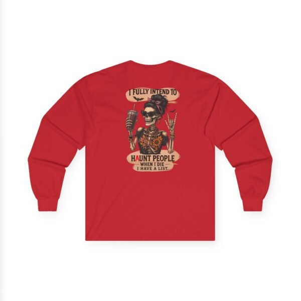 Unisex Ultra Cotton Long Sleeve Tee, Horror Graphic, Perfect for Halloween, Casual Wear, Gift for Ghost Lovers, Comfortable and Stylish