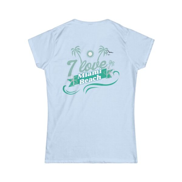 Miami Beach Love Tee, Softstyle Women's Shirt, Summer Vibes, Casual Wear, Travel Souvenir, Beach Lover Gift
