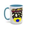 Colombia 2026 Accent Coffee Mug, Fun Soccer Cup, Perfect for Fans, Gift for Soccer Lovers, Sporty Drinkware, Coffee Lovers Gift