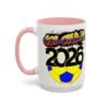 Colombia 2026 Accent Coffee Mug, Fun Soccer Cup, Perfect for Fans, Gift for Soccer Lovers, Sporty Drinkware, Coffee Lovers Gift