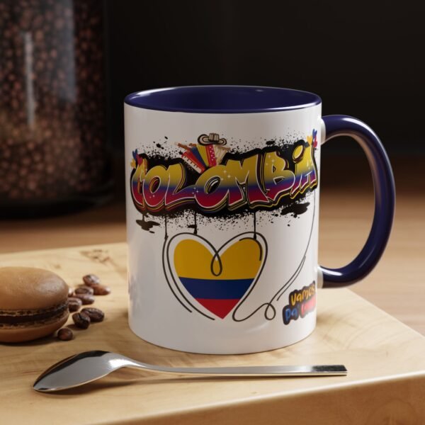 Vibrant Colombia Themed Coffee Mug, Perfect Gift for Travelers, Coffee Lovers, and Celebrations, Unique Design for Everyday Use
