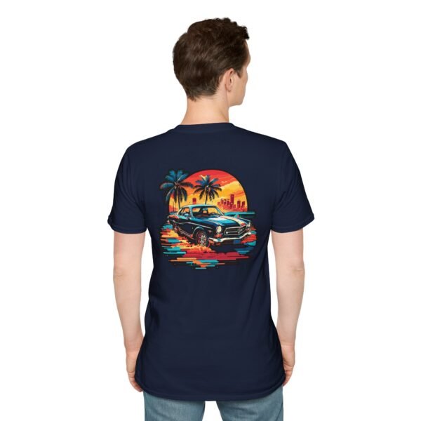 Retro Sunset Car Graphic Unisex T-Shirt, Beach Vibe Tee, Summer Style Shirt, Gift for Car Lovers, Casual Wear, Vintage Aesthetic