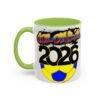 Colombia 2026 Accent Coffee Mug, Fun Soccer Cup, Perfect for Fans, Gift for Soccer Lovers, Sporty Drinkware, Coffee Lovers Gift