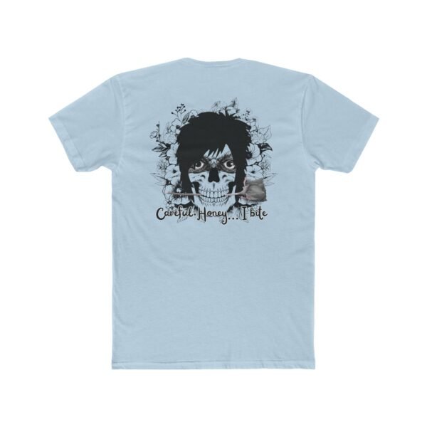 14623594651422072218_2048.jpeg Skull Graphic Unisex Tee, Careful Honey... I Bite, Boho Style, Casual Wear, Gift for Her, Music Festival, Halloween