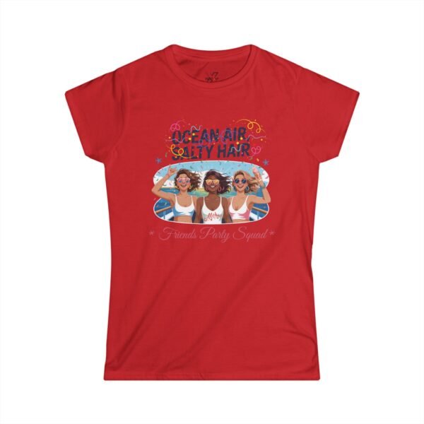 Women's Beach Vibe Tee, Ocean Air Salty Hair, Summer, Vacation, Beach Party, Fun in the Sun,  Friends Cruise Trip