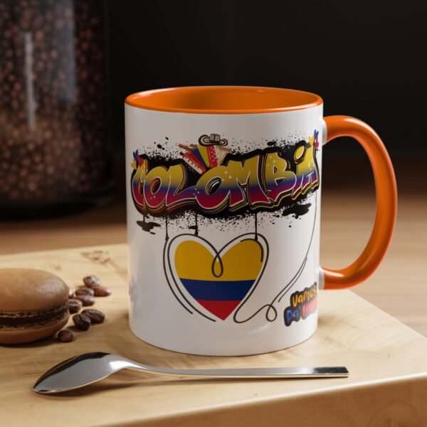 Vibrant Colombia Themed Coffee Mug, Perfect Gift for Travelers, Coffee Lovers, and Celebrations, Unique Design for Everyday Use