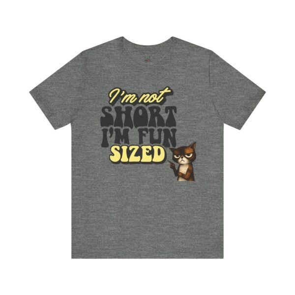 14810111120848164885_2048.jpeg Fun Sized Tee with Whimsical Cat Design, Cute Short Sleeve Shirt for Cat Lovers, Funny Gift for Birthdays, Best Friend Gift, Casual Wear