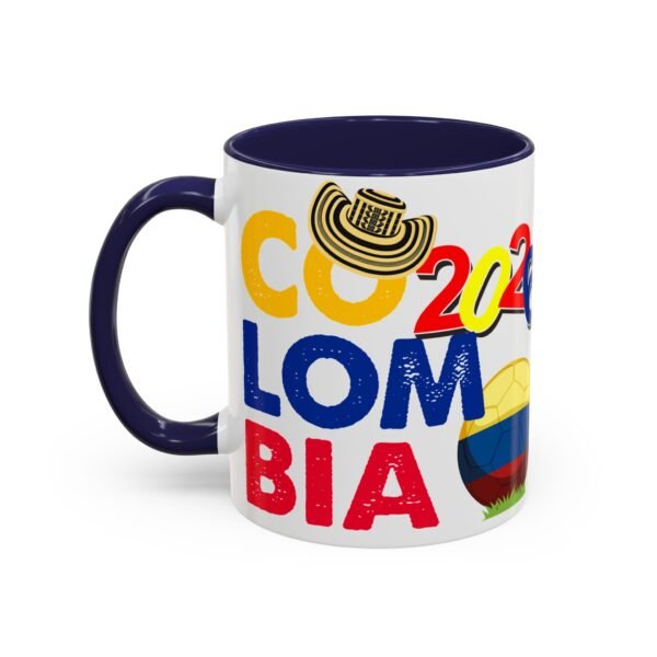 Colombia Soccer Accent Coffee Mug, 2026 World Cup Fan Gift, Sports Enthusiast Mug, Celebration Drinkware, Travel Souvenir