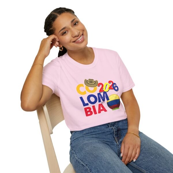 14948272437437118372_2048.jpeg Colombia National Pride T-Shirt, Unisex Softstyle Tee, Travel Souvenir Shirt, Festival Apparel, Colombian Celebration Shirt
