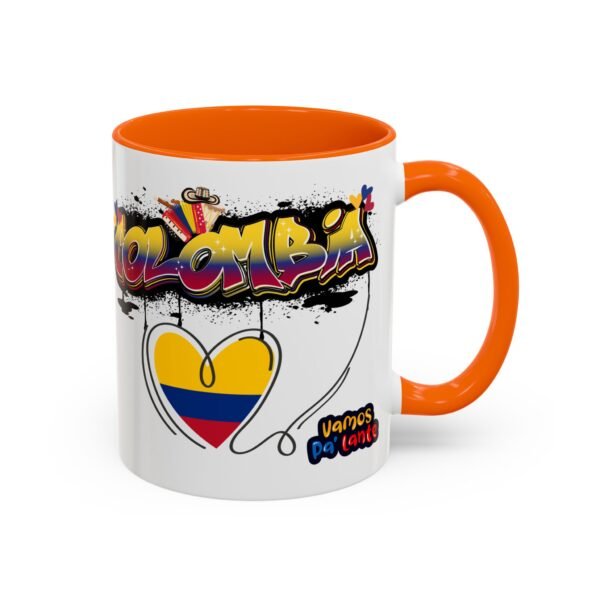 Vibrant Colombia Themed Coffee Mug, Perfect Gift for Travelers, Coffee Lovers, and Celebrations, Unique Design for Everyday Use