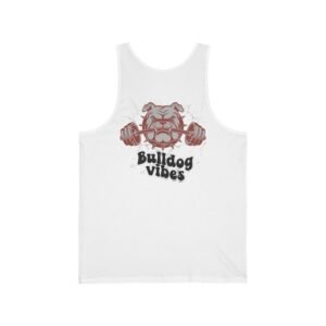 Bulldog Vibes Men Jersey Tank, Casual Summer Wear, Workout Top, Dog Lover Gift, Beach Essential, Gym Tank
