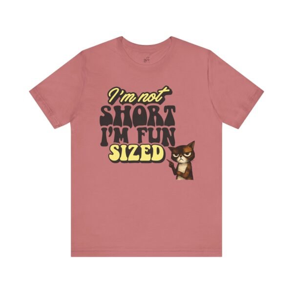 15188821878760947538_2048.jpeg Fun Sized Tee with Whimsical Cat Design, Cute Short Sleeve Shirt for Cat Lovers, Funny Gift for Birthdays, Best Friend Gift, Casual Wear