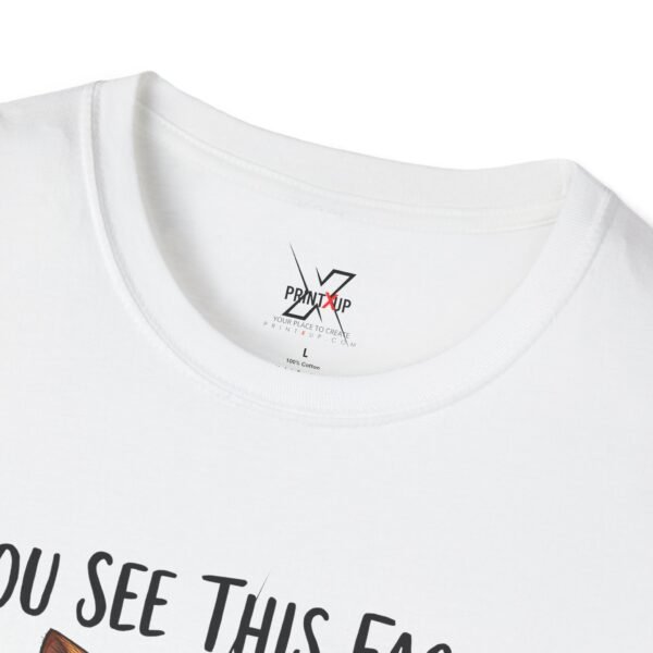 Big Funny Cat Face T-Shirt, Humorous Cat Lover Gift, Grumpy Cat Tee, Gift for Cat Owners, Birthday Apparel, Casual Wear